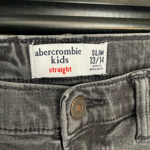 Abercrombie Kids Black‎ Denim Jeans Size 13/14 Slim - Picture 2 of 7